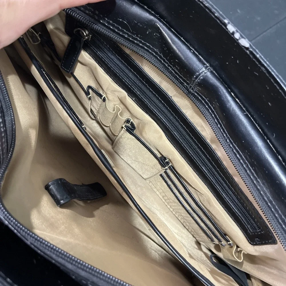 Franklin Covey Laptop Tote Womens Large Black Briefcase Professional Work‎ Bag